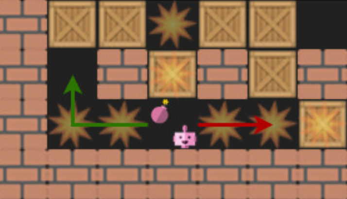 Example Screenshot of the Bomberman Game used for training the AI